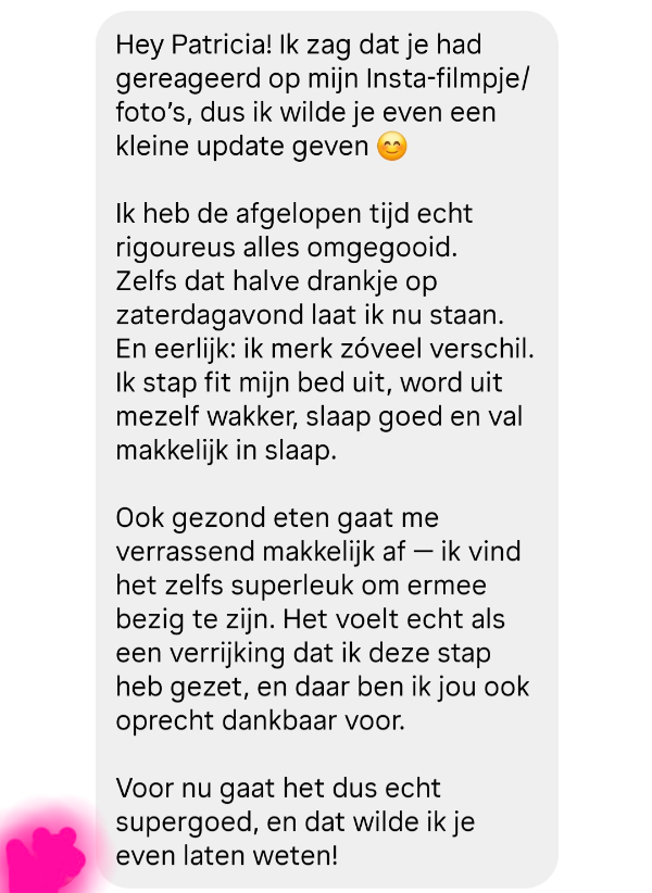 Leest de geweldige review van een dame die een hormooncheck heeft laten doen bij mij